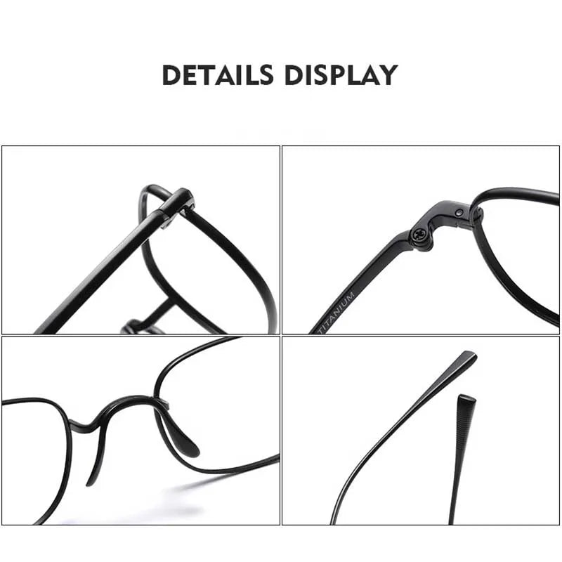 Vintage Small Square Oval 6.5g Ultra-Light Pure Titanium frame ，KJ45|Thin Frame of Golden Wire|For Men and Women