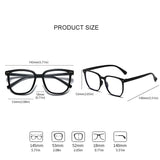 3 pieces of blue light blocking glasses - fashionable square fake glasses, anti radiation computer gaming glasses, sunglasses