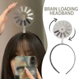 Brain Loading Hair Band Hairpin Women Funny Rotatable Simple Cute Headband Festival Party Decoration Prank Hair Accessories