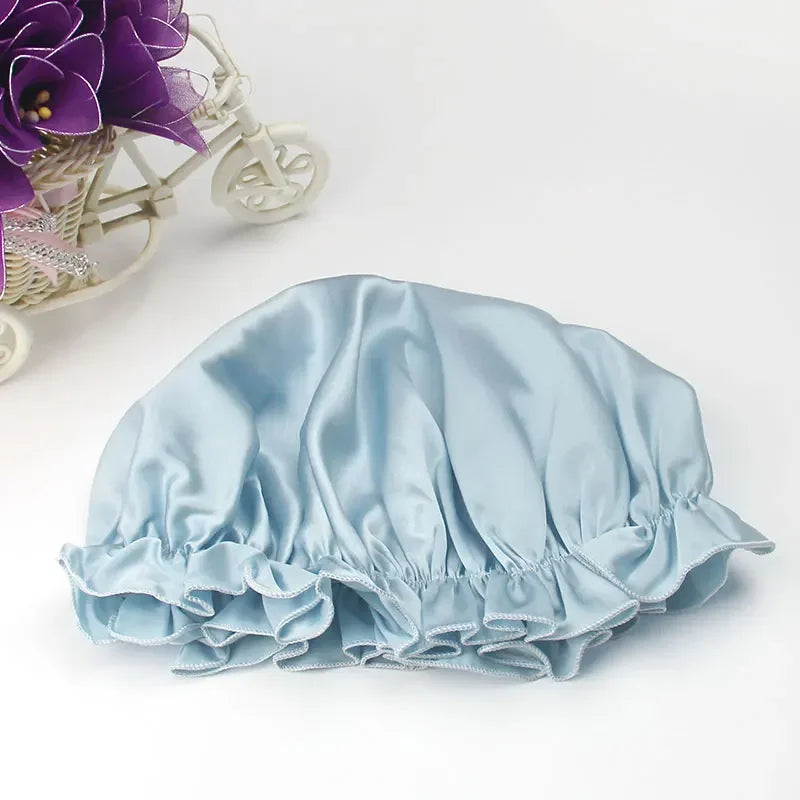 100% Mulberry Silk Nightcap Hair Styling Pure Silk Sleeping Hat Free Shipping