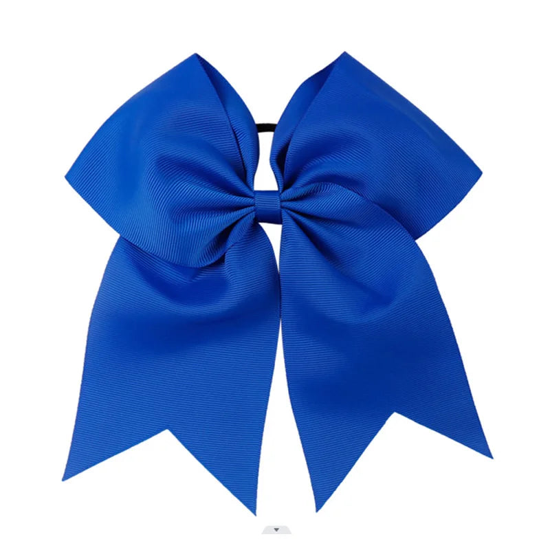 8'' Large Elastic Hair Bows Head Rope Bands Grosgrain Ribbon Hair Ties Boutique Bow Tie For Girls Headwear Hair Accessories