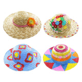 Fashionable Sun Hat for Outdoor Activities DIY Painting and Decorating Straw Hat
