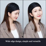 White Hair Elastic Hair Band Sequin Shiny Cloth Mother Hair Hoop Women Headband Korean Headwear Wide Hair Band Mesh Hairbands