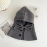 Winter Balaclava Hats For Men&Women Unisex Knitted Hooded Caps Outdoor Warmer Drawstring Hats One-Piece Neck Collar Beanies Cap