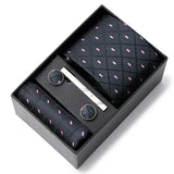 Gravatas For Men Luxury  Tie Hanky Pocket Squares Cufflink Set Necktie Box Male Brown April Fool's Day