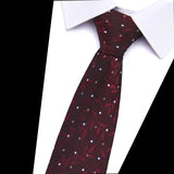 2023 New Design Wholesale 7.5 cm Jacquard Tie Red Men Floral Suit Accessories Fit Formal Party