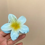 Hot Bohemia Gradient Colorful Acrylic Egg Flowers Hair Claw Clips For Women Beach Forest Style Sweet Headwear New Accessories