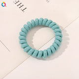 High Elasticity Telephone Coil Hairbands Women Spiral Hair Ties Girls Hair Rings Rope Solid Color Hair Accessories Gum Scrunchy