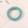 High Elasticity Telephone Coil Hairbands Women Spiral Hair Ties Girls Hair Rings Rope Solid Color Hair Accessories Gum Scrunchy