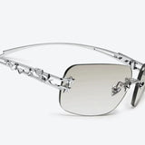 Luxury Brand Designer Fashion GM Titanium Half frame Sunglasses Men Driving Sun Glasses Goggles Shades UV400 Eyewear Glitt