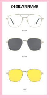Titanium 3 In 1 New Trend Magnet Glasses Frame With Clip On Glasses Polarized Sunglasses For Men Women Optical Computer glasses