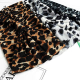 Leopard Print Headbands for Women Wide Boho Turban Head Wraps Cotton Knotted Elastic Hairbands Non Slip Workout Hair Accessories