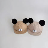 Cute Bear Ear Baby Hat Kids Boy Girl Soft Cotton Peaked Bonnet Caps Children Cartoon Casual Sun Visor Hats