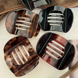 New Korean Acetic Acid Hair Clip Hair Accessories Elegant Women's Leopard Print Spoon Clip Low Ponytail Spring Hair Clip 1pc