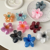 Hawaiian Gradient Hair Clips Flower Hair Claws Big Size Fashion Head wear Hairpin for Women Girls Crab Barrette Hair Accessories