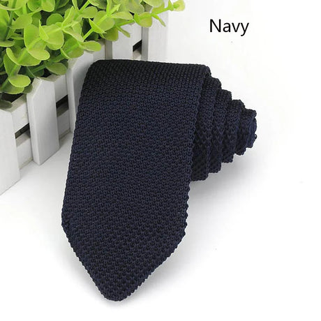 Classic 7CM Mens Ties Knitted Tie Stripes Solid Formal Bridegroom Wedding Business Knit Necktie Neck tie Accessories