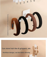 1pc wall mounted non perforated baseball cap hook, smooth and burr free, 6-hook design, multifunctional storage