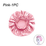 New Women's Satin Solid Wide-brimmed Sleeping Hat Unisex Head Wrap Elastic Band Cap Hair Care Bonnet Night Hat bonnet de nuit
