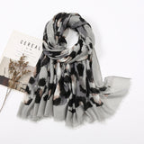 Fashion Printed Leopard Scarf Female Spring Muslim Women Hijab Scarves Tassel Large Size Headband Handkerchief Women's Bandana