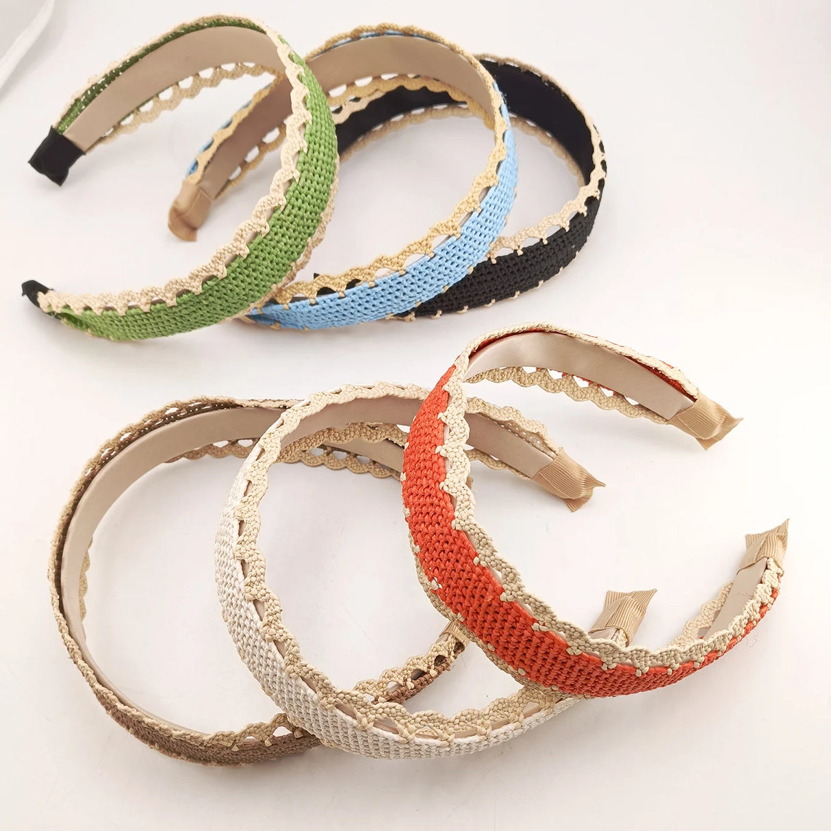 Fashion Headband Women Hair Bands Broadside Wool Raffia Cross Knot Headbands Girls Hair Band Hair Accessories Headwear