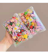 40PCS/10PCS Hair Accessories For Girl Elastic Hair Bands Cute Flowers Style Hair Ring Children Birthday Party Headdress Headwear