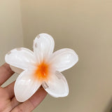 Hot Bohemia Gradient Colorful Acrylic Egg Flowers Hair Claw Clips For Women Beach Forest Style Sweet Headwear New Accessories