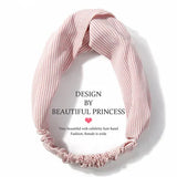 Cross elastic headband chiffon silk headband ladies headband hair accessory sports face wash