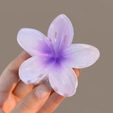 Gradient Flower Hair Clip Beach Hairpins Flower Claw Clips Hawaiian Style Headwear Summer Flower Hairpins Girls Hair Accessories