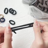 50PCS Colorful Basic Nylon Ealstic Hair Ties for Girls Ponytail Hold Scrunchie Rubber Band Kid Fashion Baby Hair Accessories