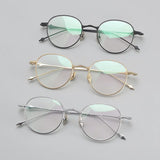 Korea Fashion Style Titanium Glasses Frames Luxury Designer Round ABA Eyeglasses Women Men Prescription Reading Eyewear