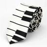 Narrow Ties for Men Women  5cm (2") Skinny Wedding Black Blue Red Pink White Purple Green Gray Piano Skull Slim Necktie