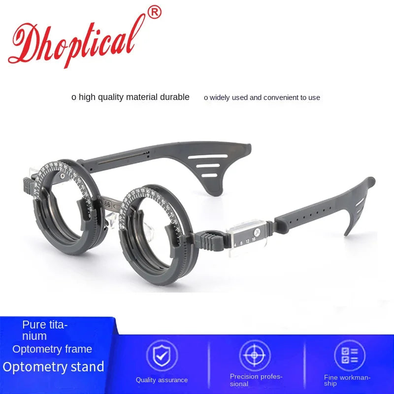 Pure Titanium Trial Frame Optometry Frame Multi Pupil Adjustable Lens Leg Eye Distance Measurement 3 Lenses By Dhoptical
