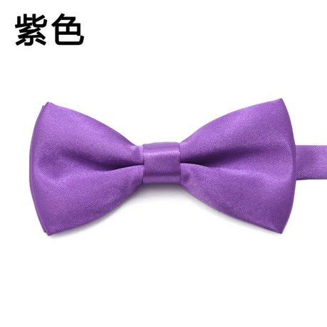 Fashion Kids Solid Color Bow Ties Imitation Silk Student Bowties Soft Black Red Butterfly Bowknot Wedding Party Cute Pet Cravat