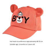 Spring Summer Cartoon Baby Baseball Cap Kids Boys Girls Sun Hat Outdoor Toddlder Children Adjustable Cap Peaked Caps