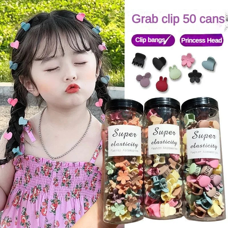 Colorful Candy Clasp Clip Mini Small Princess Head Broken Hair Clip Summer Forehead Bangs Side Clip Broken Hair Headpiece.