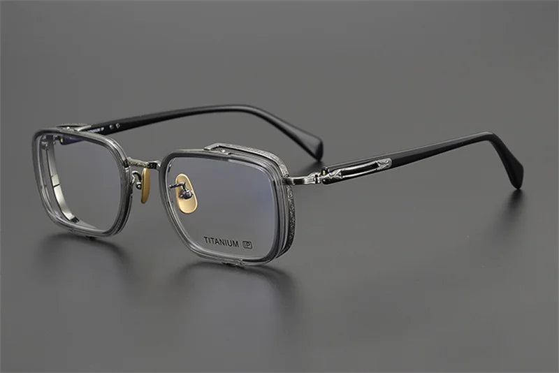 Exquisite Titanium Handmade Glasses Frame Mens Women Retro Square Spectacle Frames Eyeglasses Japanese Design Oval Round Eyewear