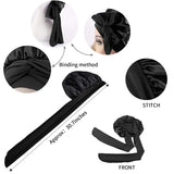 Women Big Size  Satin Cap for Sleeping Hat Night Sleep Cap Hair Care Silk Bonet Stain Hair Cap for Women Curly Springy Hair