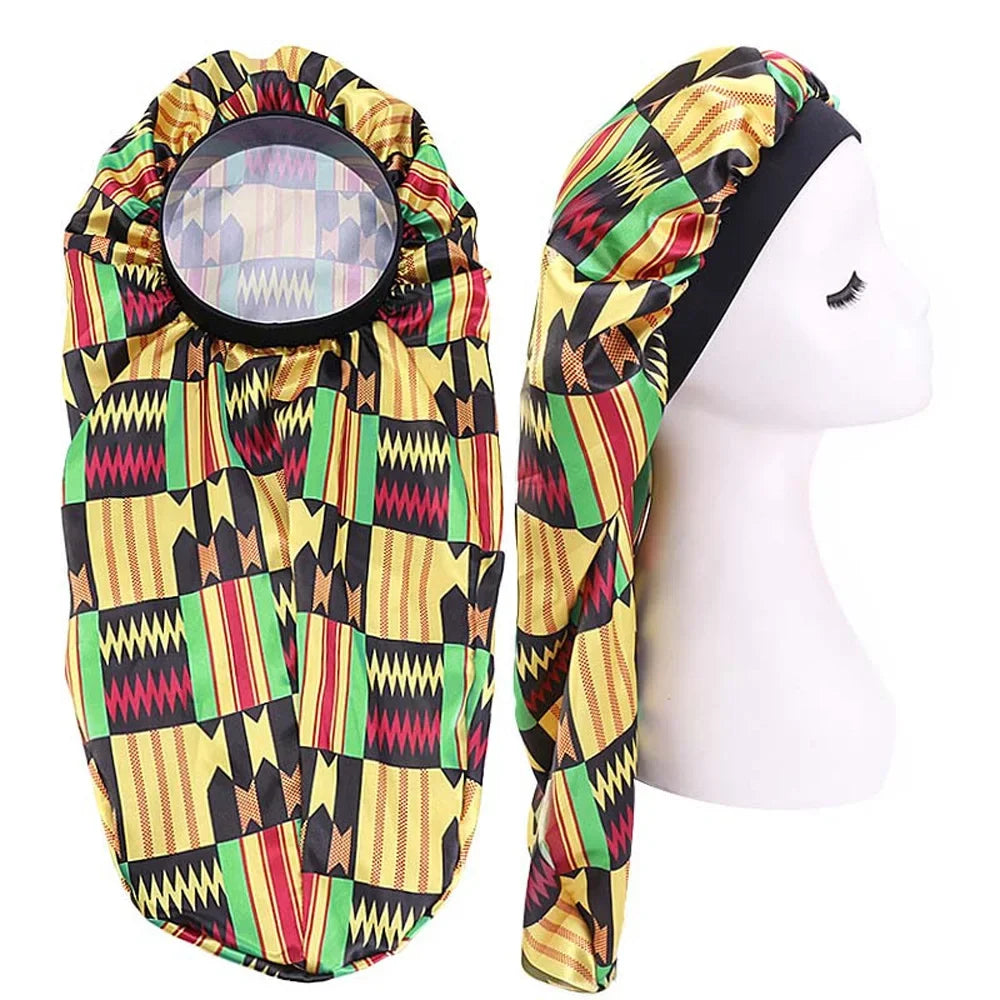 Unisex Elastic Bonnet Long Hair Sock Dreadlock Braids Cap Sleep Hats Head Wrap Turban Night Cap Hair Care Nightcap for Women Men