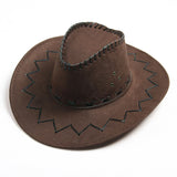 New Kids Western Cowboy Hat Curved Brim Outdoor Toddler Sun Hat Children Birthday Gifts Vacation Cap Party Cosplay Hat