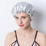 Large 100 Silk Sleeping Cap For Women Hair Bonnets Head Cover Hair Loss Hats Luxury Silk Bonnets Night Hair Wrap Mulberry Silk