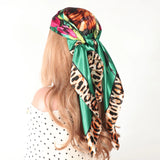 Silk Scarves Women Luxury Brand Summer Fashion Designer Head/Hair Scarf 90*90cm Hijab Bandana Cheveux Foulard Femme 90X90CM