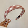 Fashion Vintage Elastic Hair Band Lattice Print Sponge Headband Womens Girl Wide Side Hairband Hair Hoop Female Hair Accessories