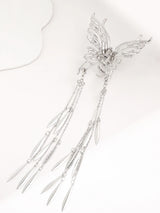 Clearance_1 Pcs Butterfly Clips Hair Silver Hair Barrettes Fluttering Tassel Hair Accessories,Non Slip Cute Hair Claw Clip for W