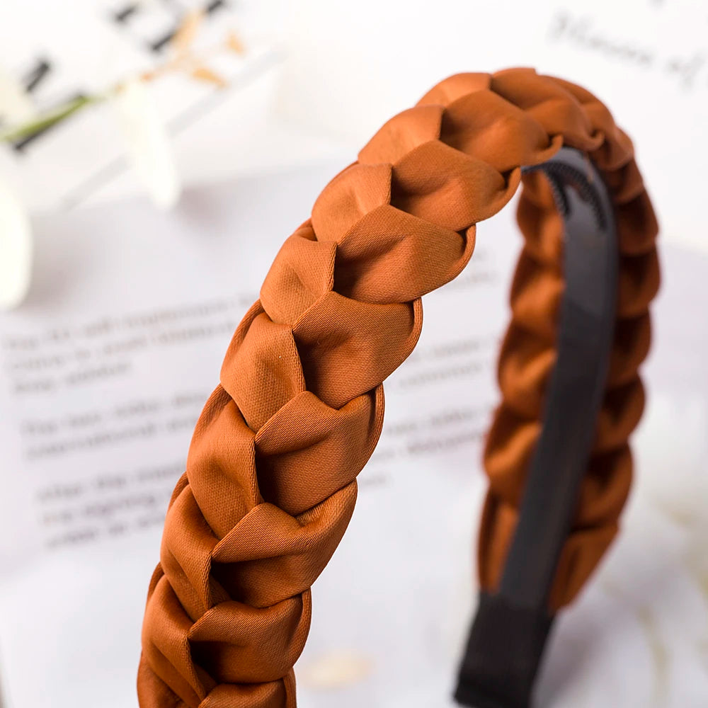 Braided Headband Women Girls Elastic Hairbands Non-slip Fashion Weaving Hair Hoop Bands Female Bezel Hair Accessories Headwear