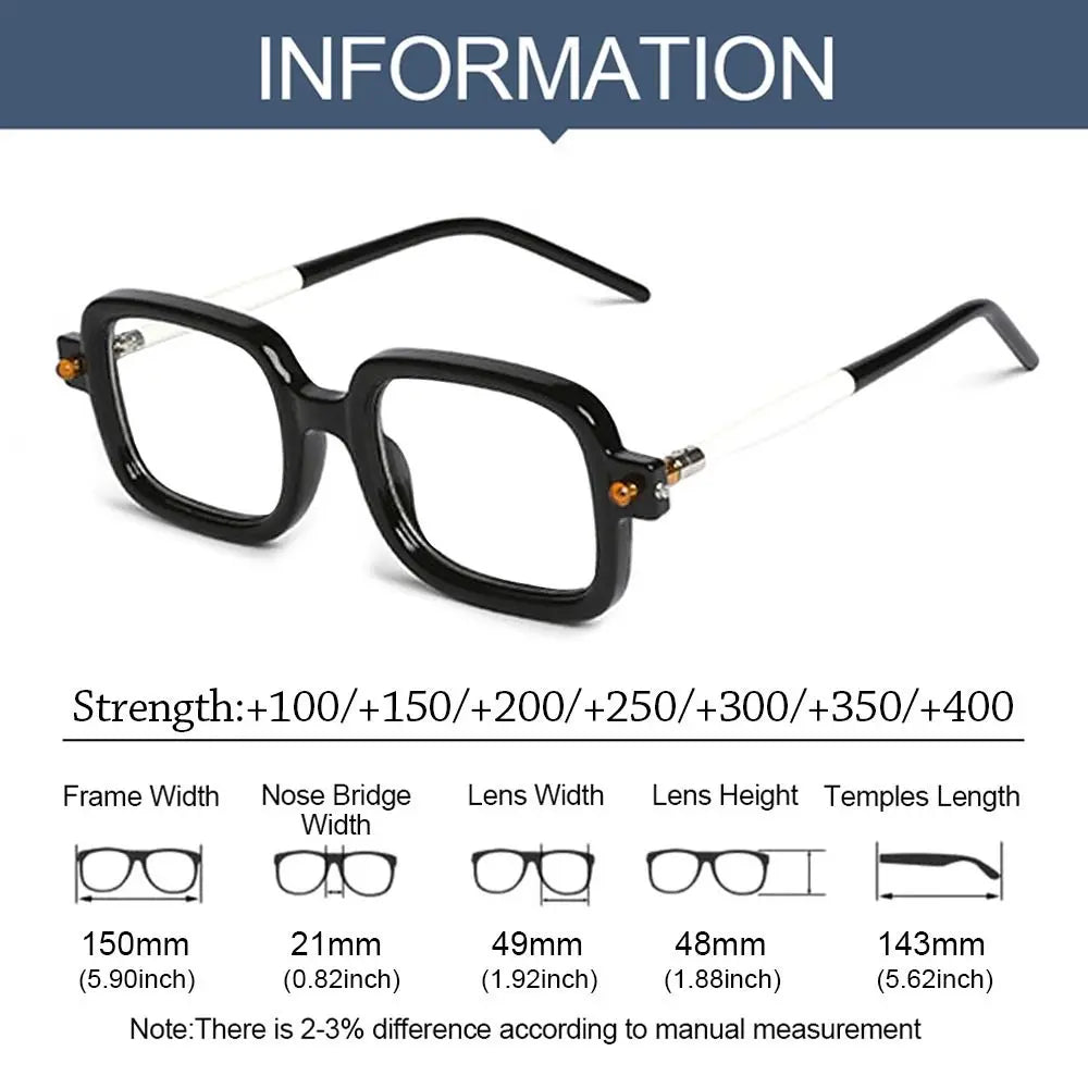 Blue Ray Blocking Anti-Blue Light Reading Glasses Eye Protection Ultralight Hyperopia Glasses Board Square Eyeglasses Office