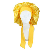 New Satin Hair Cap For Sleeping Invisible Flat Imitation Silk Round Haircare Women Headwear Ceremony Adjusting Button Night Hat