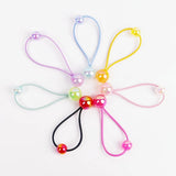 2pcs/lot Ponytail Ball Hair Ties For Girls Elastics Hairband Colorful Twin Bead Pom Balls Hair Rope Kids Hair Accessories