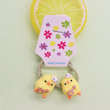 2 Pcs Lovely Little Chicken Children Elastics Hair Bands Hairpins Hair Clips Headwear Barrette Baby Girls Kids Hair Accessories