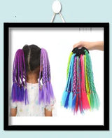 New Girls Colorful Wigs Ponytail Headbands Rubber Bands Beauty Hair Bands Headwear Kids Hair Accessories Head Band Hair Ornament