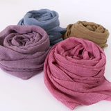 Autumn New Voile Scarf For Women Girls Solid Color Cotton Sunscreen Scarves Summer Soft Foulard Viscose Female Wrap Shawls